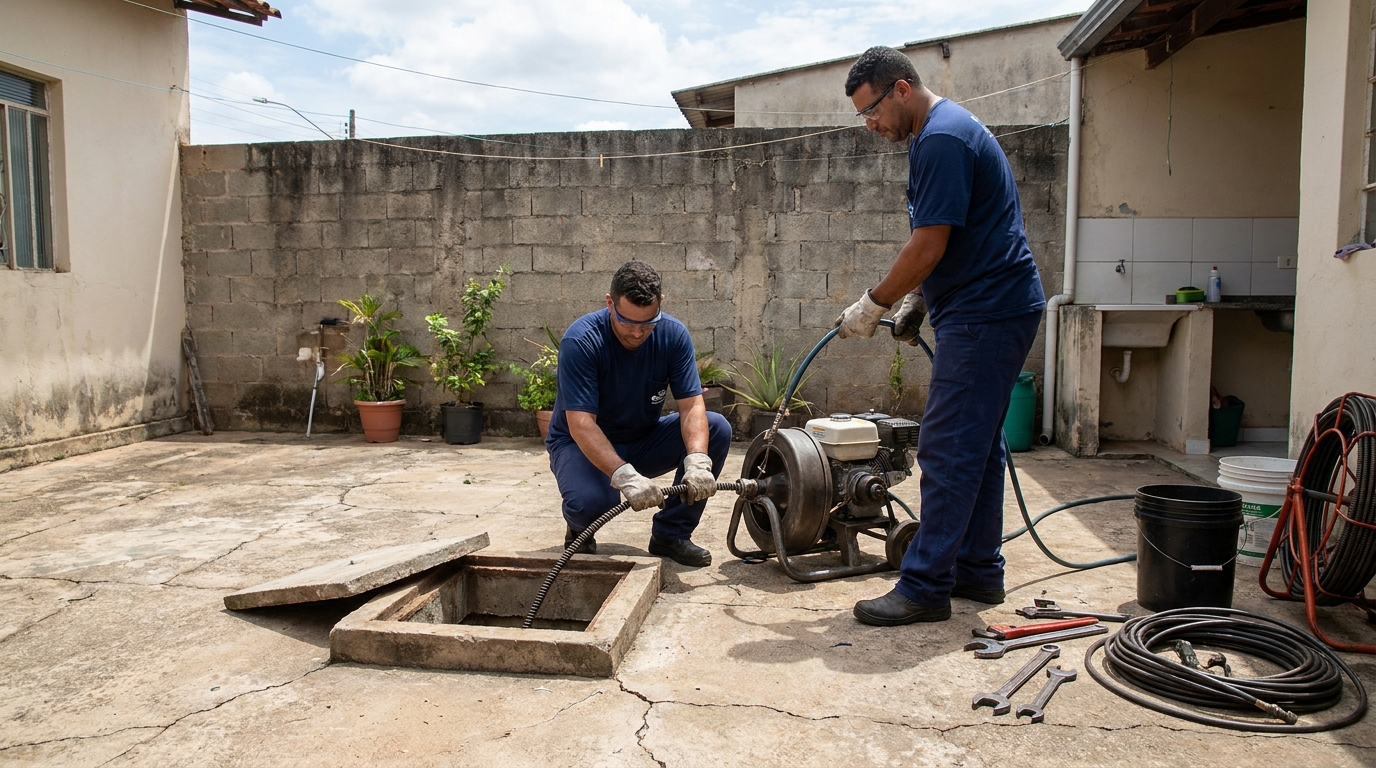 Sucção de Resíduos na Vila Mocó, Petrolina‑PE